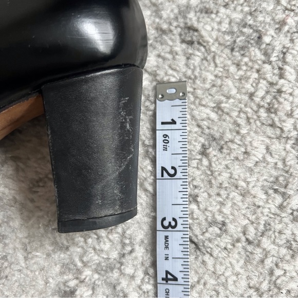 Boden Black Loafer High Heel Pumps Oxford Leather Women’s 38 7.5 - Picture 6 of 9